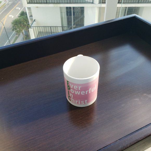 NEW, Ever Powerful In Christ Coffee Mug, Christian, Jesus, God, NWT, Love - Picture 4 of 4